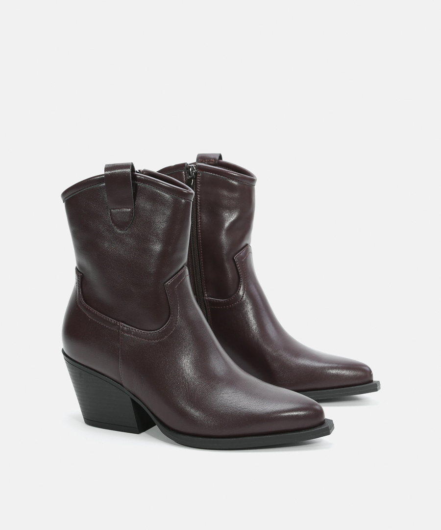 Botines cowboy burdeos image number null